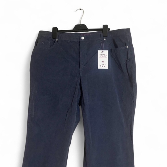 Gloria Vanderbilt Sz 24W Original Slimming Jeans Gray Corduroy High Rise - Picture 6 of 8